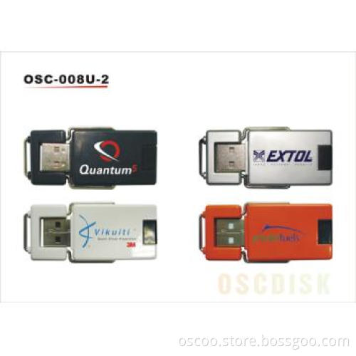 Twist style USB flash drive with Robert Shape